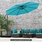10ft Cantilever Patio Hanging Umbrella with Base, Crank Handle and Air Vent